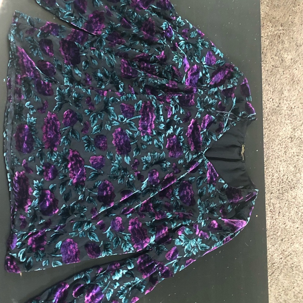 Dalia Black Velvet Blouse